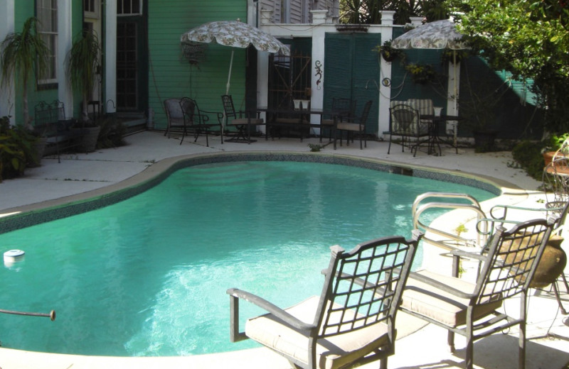 Outdoor pool at Bed and Breakfast on the Point.