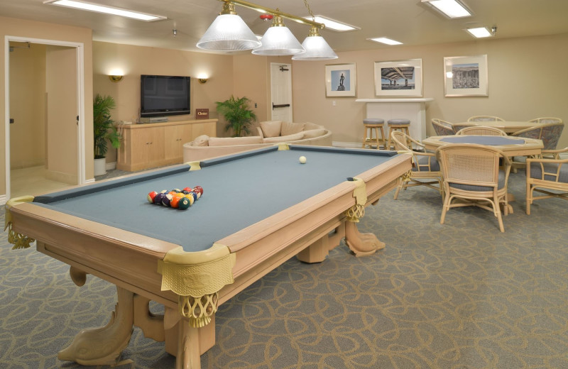 Billiard table at Riviera Shores Resort.