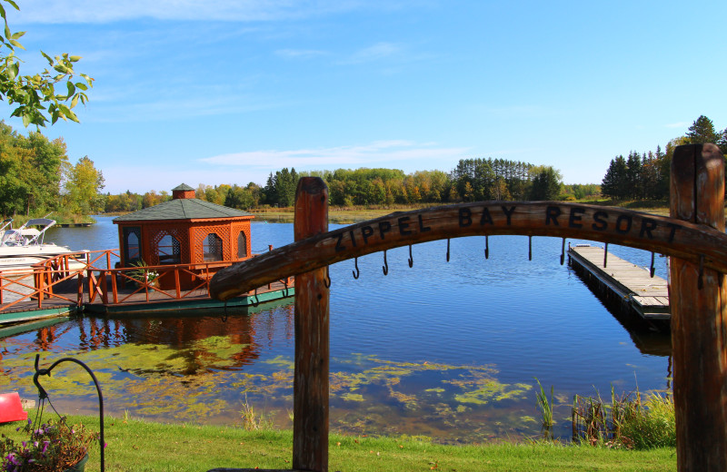 Lake view at Zippel Bay Resort.