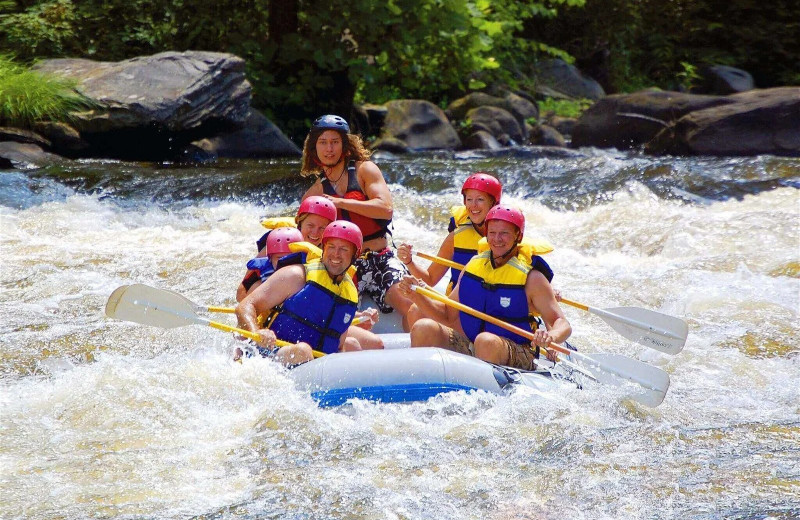 Rafting near Elk Springs Resort.