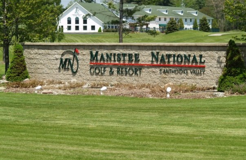 Entrance to Manistee National Golf & Resort.