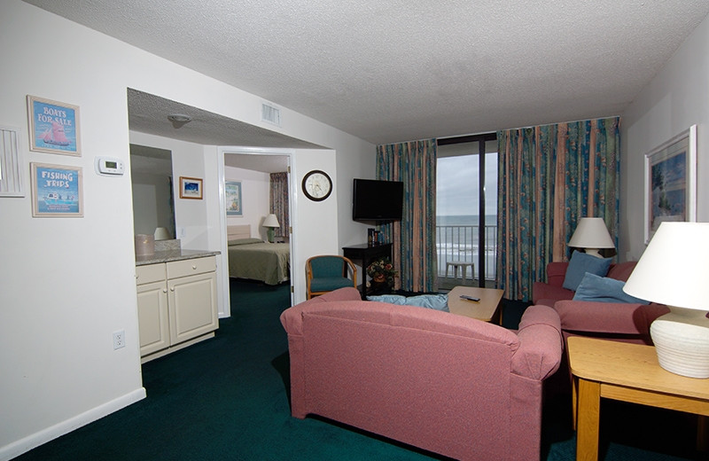 Guest room at Sands Resorts.