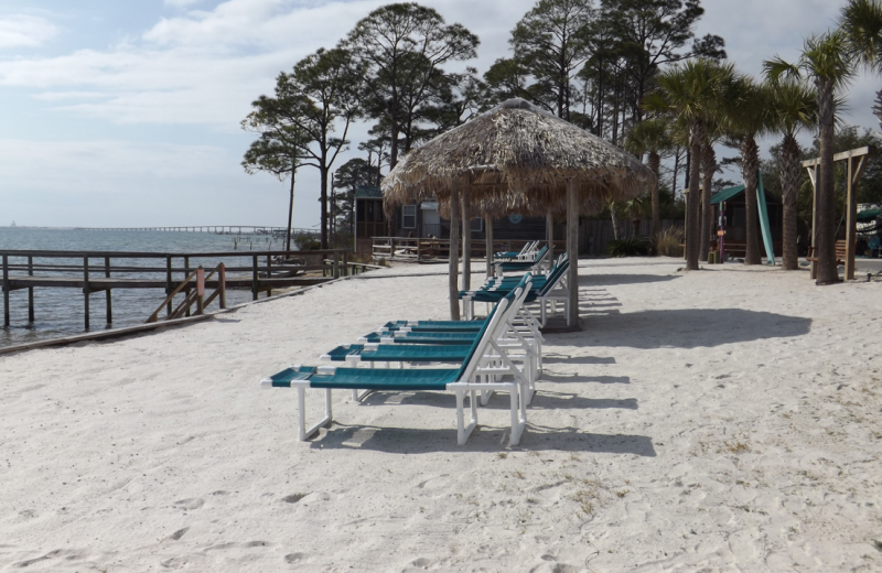 The beach at Navarre Beach Campground.