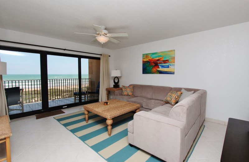 Rental living room at Seabreeze I.