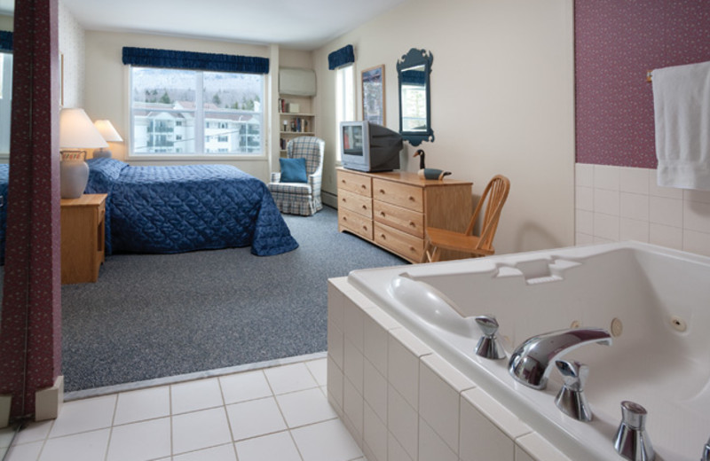 Rental bedroom at Smugglers' Notch Resort.