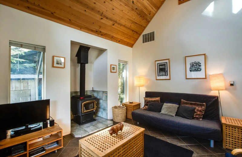 Rental living room at Mt. Baker Lodging.