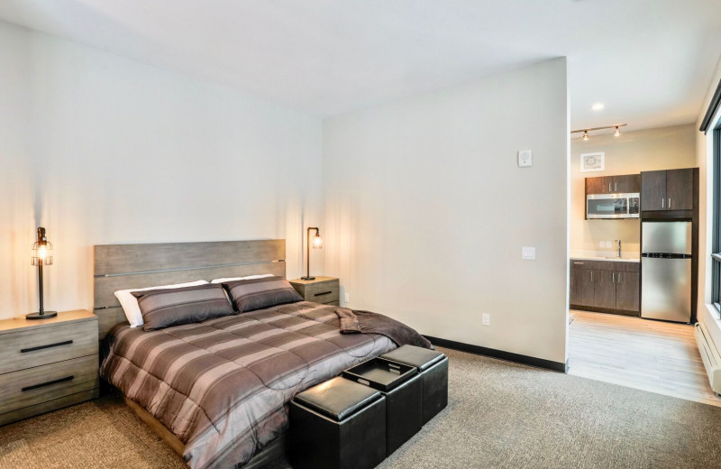 Rental bedroom at Access Winter Park Lodging.