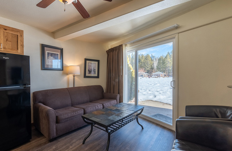 Guest room at The Tahoe Sands Resort.