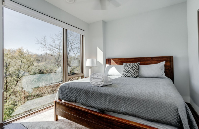 Rental bedroom at Yonder Luxury Vacation Rentals.