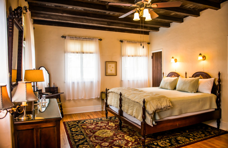 Cottage bedroom at Lodge on Little St. Simons Island.