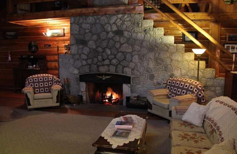 Interior of Tsuniah Lake Lodge.