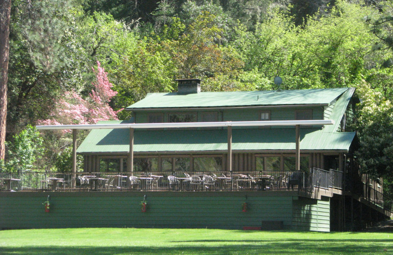 Lodge exterior at Morrison's Rogue River Lodge.
