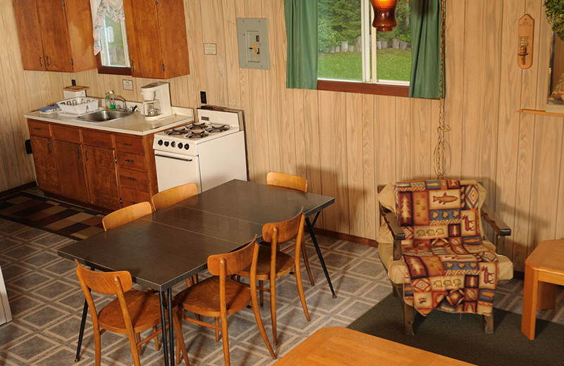 Cabin kitchen at Rough Rock Lodge.