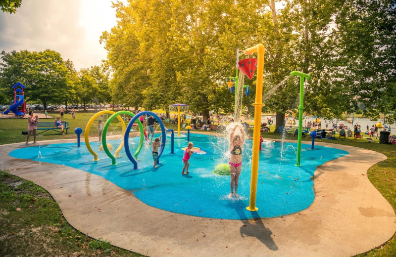 Splash pad at Yogi Bear's Jellystone Park Clay's Resort.