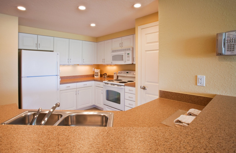 Guest kitchen at Holiday Inn Club Vacations at Orange Lake Resort.