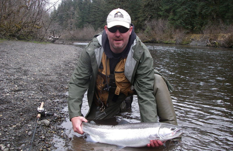 Fishing at Glacier Bear Lodge.