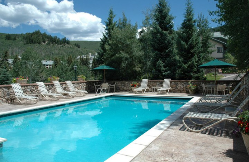 Outdoor pool at The Borders Lodge.