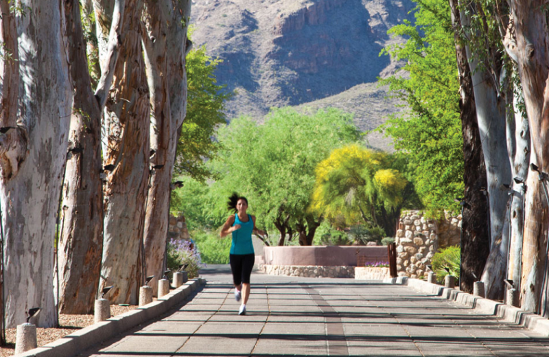 Jogging at Canyon Ranch Tucson.