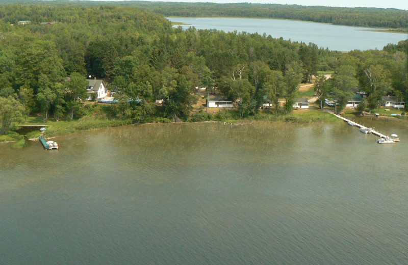 Aerial view of Cedarwild Resort.