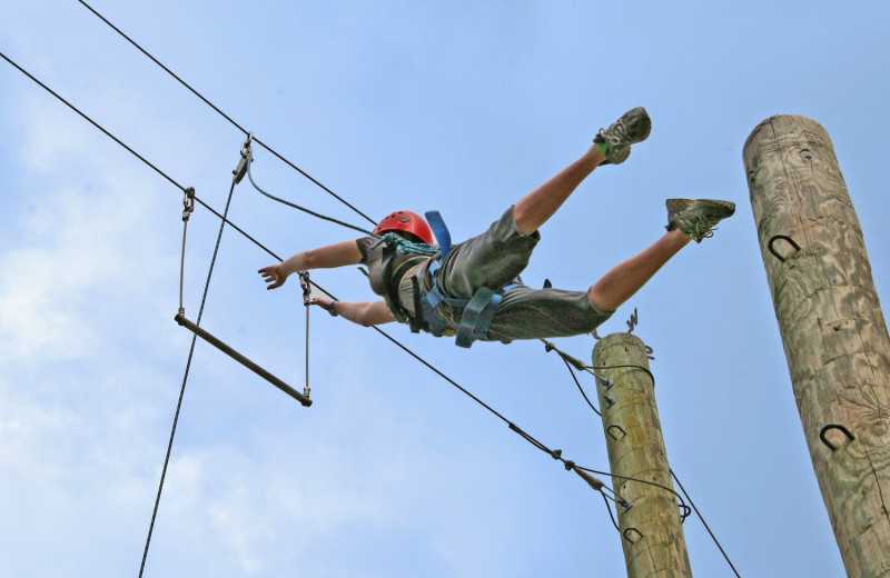 Adventure ropes at Mo-Ranch.