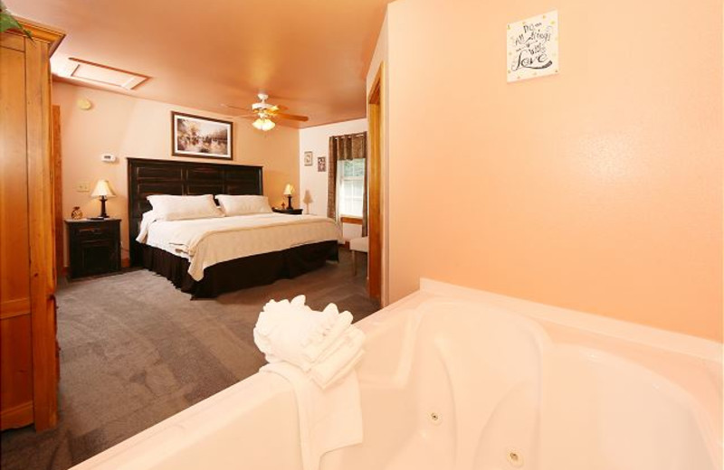 Guest room at Smoky Mountain Resort Lodging and Conference Center.