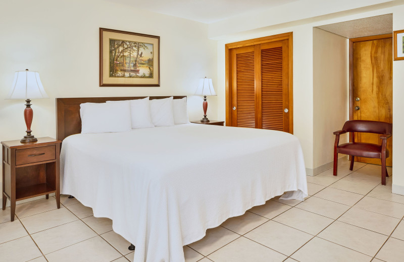 Guest room at Rock Reef Resort.