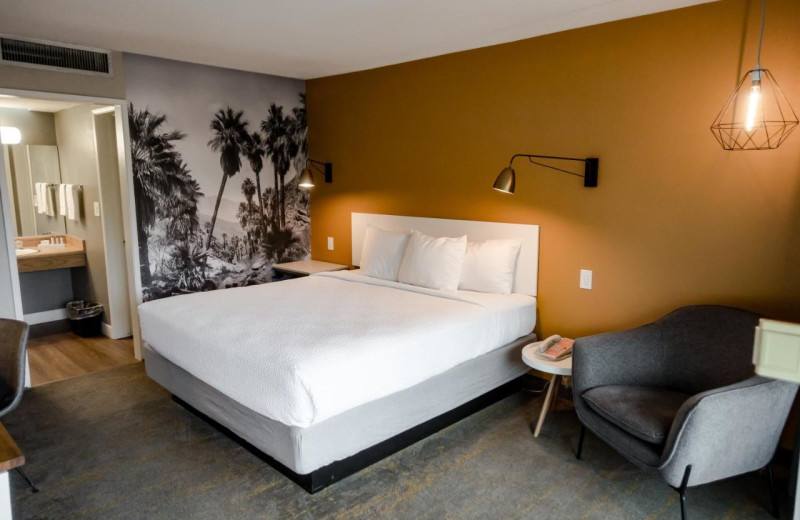 Guest room at Vagabond Inn Palm Springs.