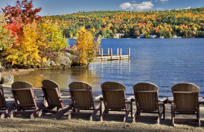 Beach at The Lodges at Cresthaven on Lake George.