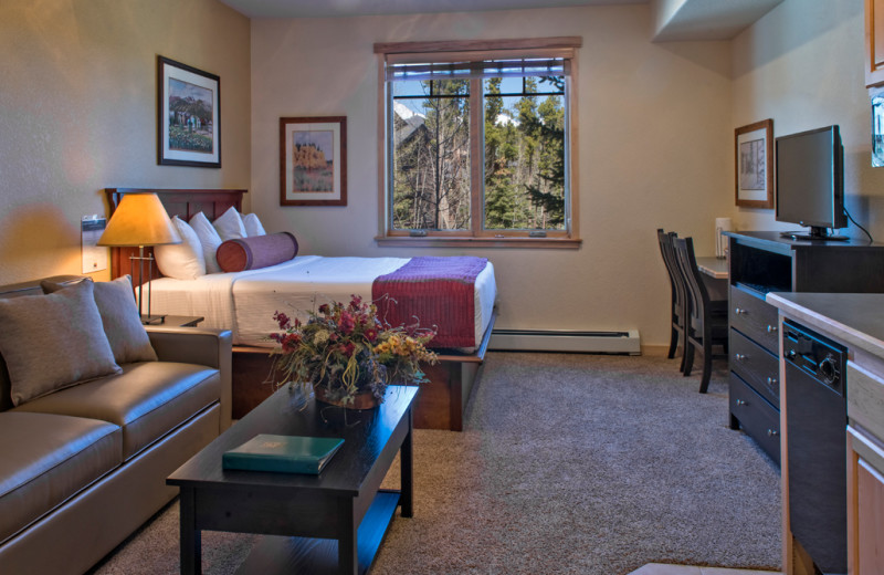 Guest room at Grand Timber Lodge.