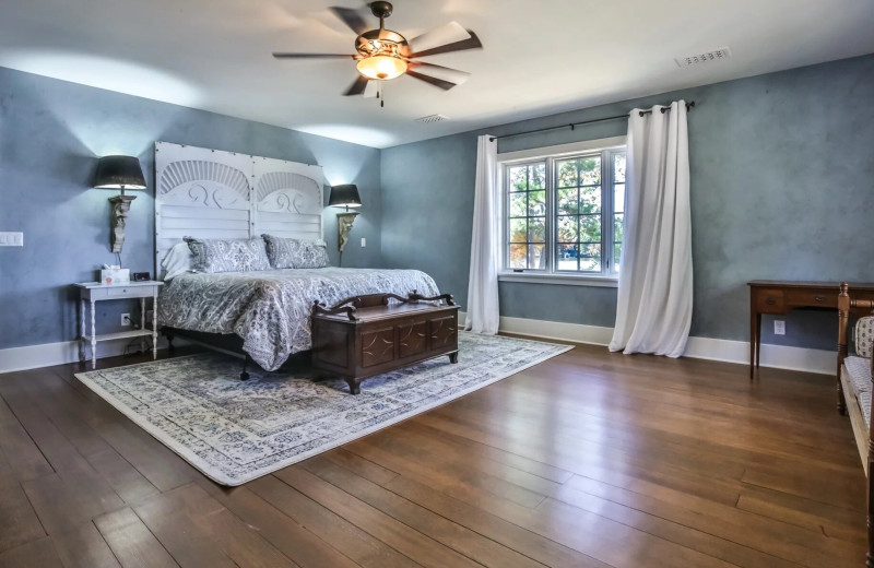 Rental bedroom at Hiller Vacation Homes.