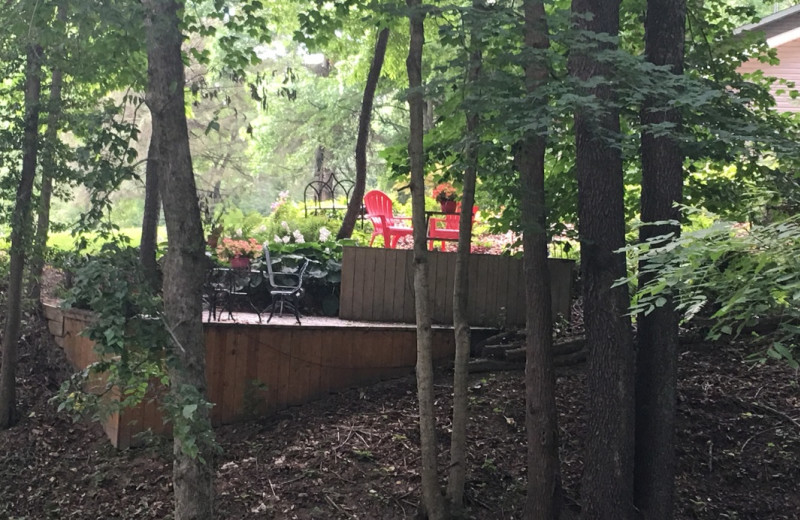 Patio at Chateau Lake Logan.