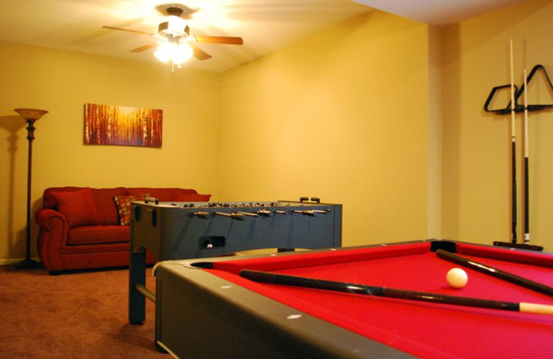 Rental game room at Vacation Home in Branson.