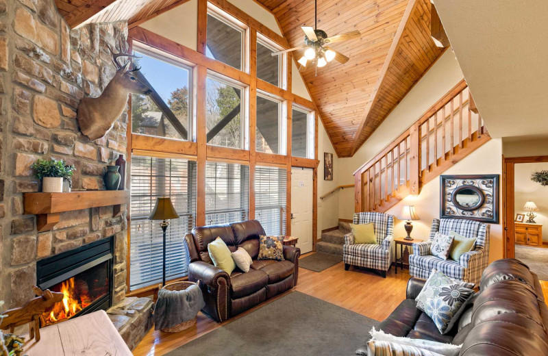 Rental living room at Branson Vacation Rentals.