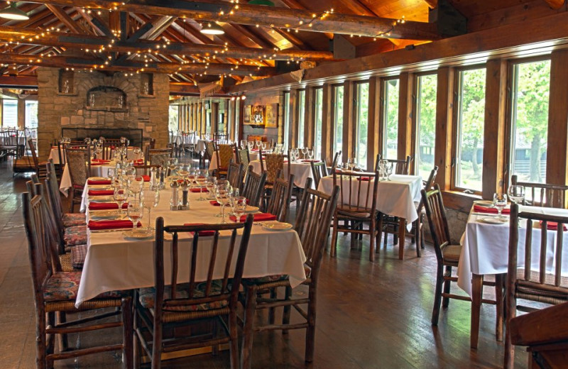 Dining at Drummond Island Resort.