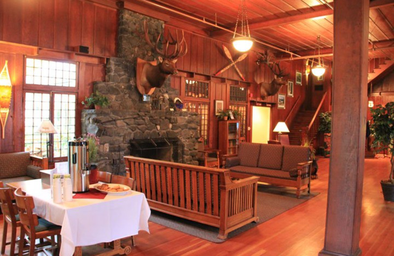 Lobby view at Lake Crecent Lodge.