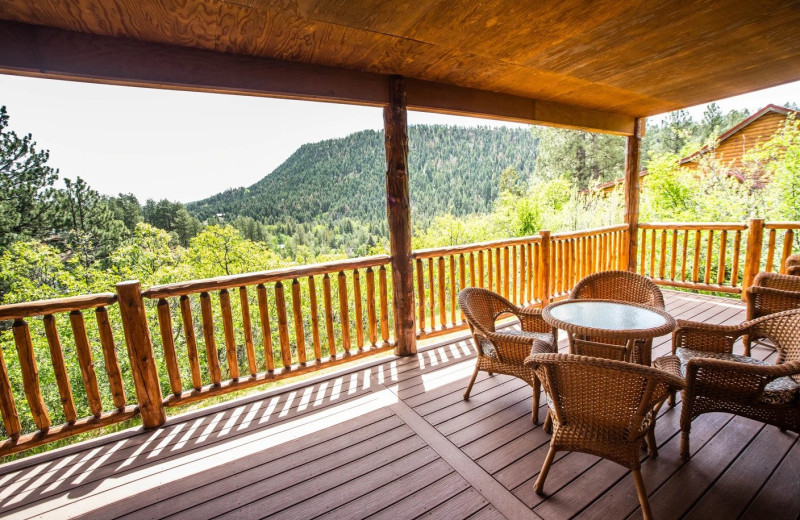 Cabin deck at Colorado Trails Ranch.