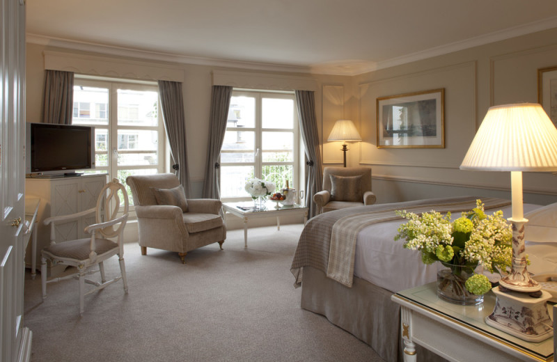 Guest room at The Merrion Hotel.