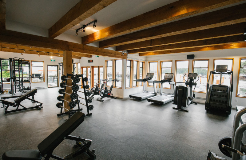 Fitness room at Tofino Resort + Marina.