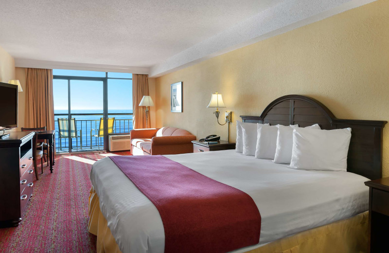 Guest room at Best Western Ocean Sands Resort.