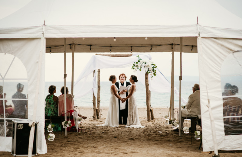 Beach wedding at Bay Harbor Village Hotel & Conference Center.