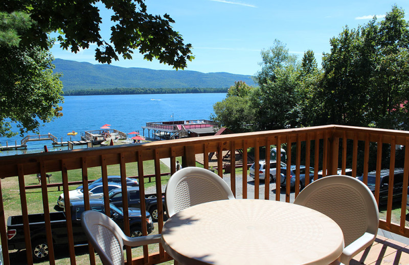 Guest deck at Flamingo Resort.