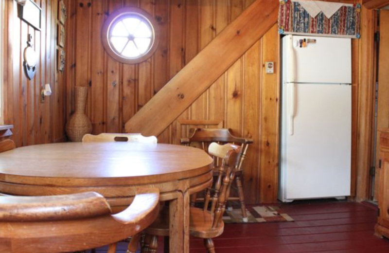 Rental kitchen at Saco Bay Rentals.