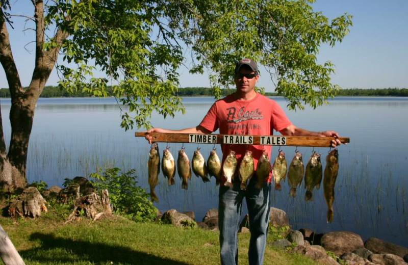 Fishing catch at Timber Trails Resort.