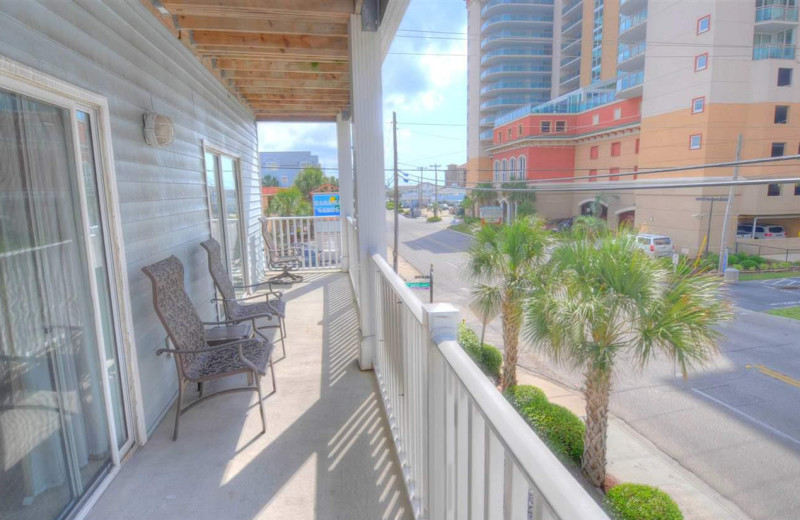 Rental balcony at CondoLux Vacation Rentals.