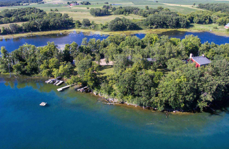 Aerial view of The Hideaway at Xanadu Island.