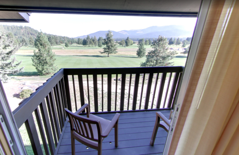 Guest balcony at Stoneridge Resort.