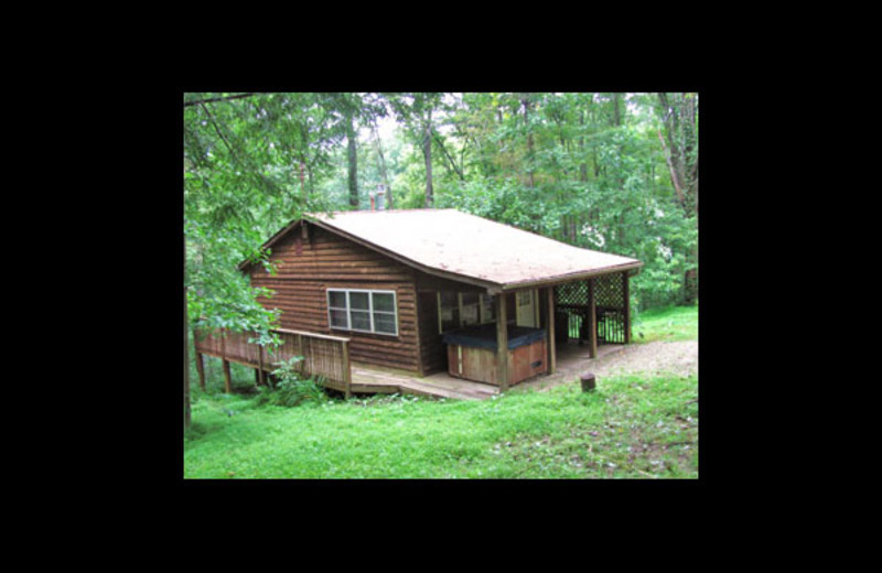 Cabin exterior at White Oak Cabins.