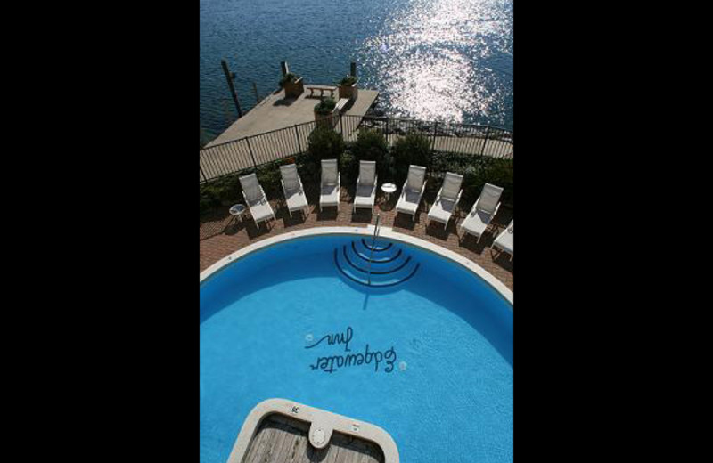 Outdoor pool at Edgewater Inn on the Harbor.