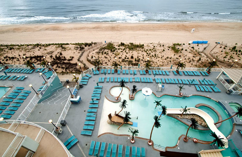 Outdoor pool at Hilton Suites Ocean City Oceanfront.