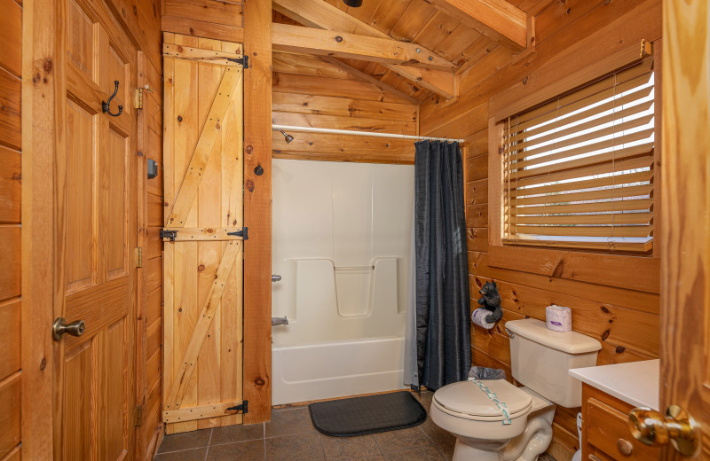 Bathroom at American Patriot Getaways - Livin' Simple.